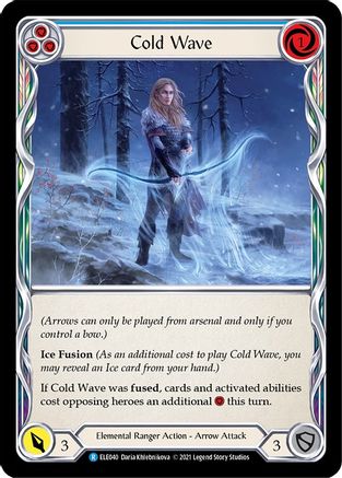 Cold Wave (Blue) (ELE040) (Unlimited Edition) Rainbow Foil - Tales of Aria