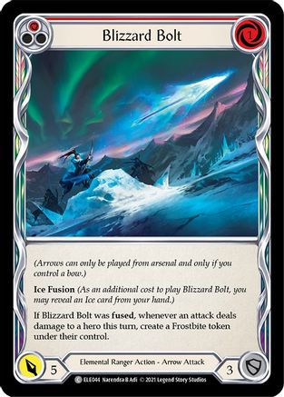 Blizzard Bolt (Red) (ELE044) (Unlimited Edition) Rainbow Foil - Tales of Aria