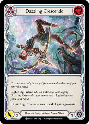 Dazzling Crescendo (Blue) (ELE055) (1st Edition) Rainbow Foil - Tales of Aria