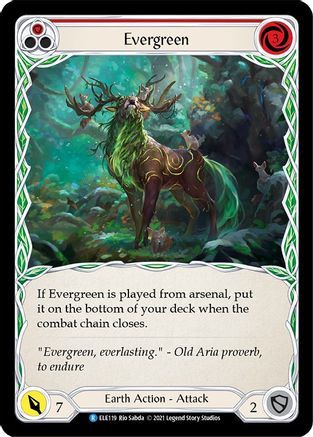 Evergreen (Red) (ELE119) (1st Edition) Rainbow Foil - Tales of Aria