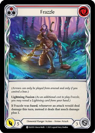 Frazzle (Red) (ELE059) (1st Edition) Rainbow Foil - Tales of Aria