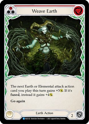 Weave Earth (Red) (ELE122) (Unlimited Edition) Rainbow Foil - Tales of Aria
