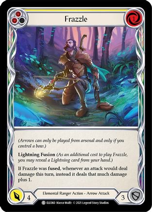 Frazzle (Yellow) (ELE060) (1st Edition) Rainbow Foil - Tales of Aria