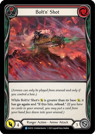 Bolt'n' Shot (Red) (ELE216) 1st Edition Rainbow Foil - Tales of Aria