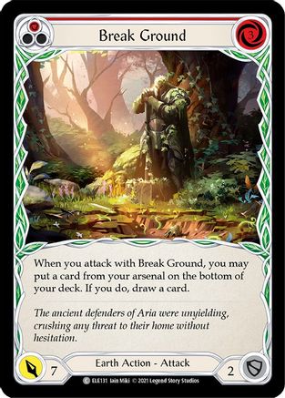 Break Ground (Red) (ELE131) (Unlimited Edition) Rainbow Foil - Tales of Aria
