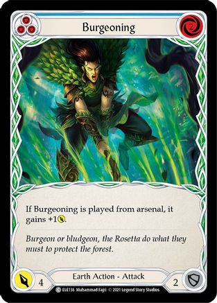 Burgeoning (Blue) [U-ELE136] (Tales of Aria Unlimited)  Unlimited Rainbow Foil