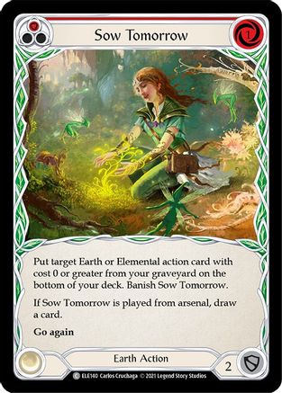 Sow Tomorrow (Red) (ELE140) (Unlimited Edition) Rainbow Foil - Tales of Aria