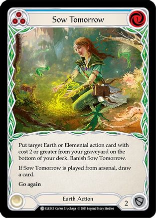 Sow Tomorrow (Blue) (ELE142) 1st Edition Rainbow Foil - Tales of Aria