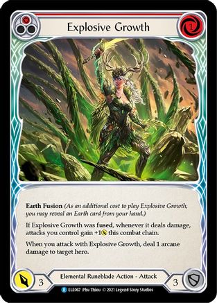 Explosive Growth (Red) (ELE067) (Unlimited Edition) Rainbow Foil - Tales of Aria