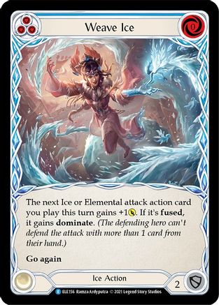 Weave Ice (Blue) (ELE156) (1st Edition) Rainbow Foil - Tales of Aria