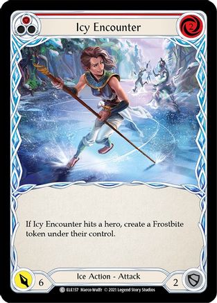 Icy Encounter (Red) (ELE157) (1st Edition) Rainbow Foil - Tales of Aria