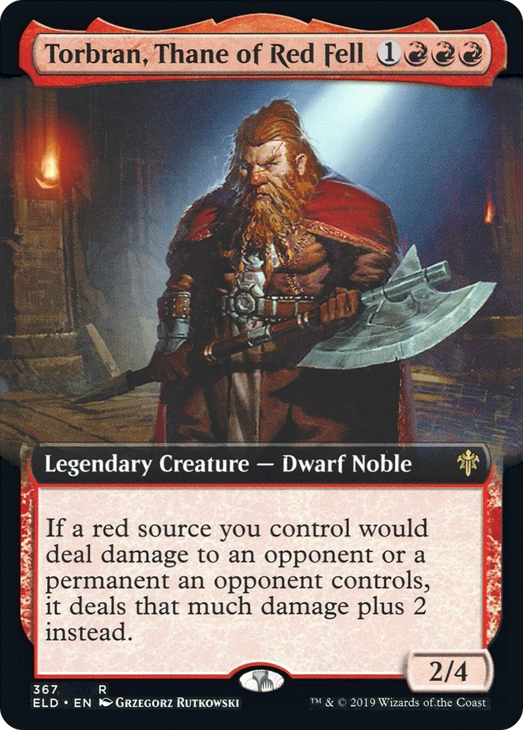 Torbran, Thane of Red Fell (Extended Art) (367) Foil - Throne of Eldraine
