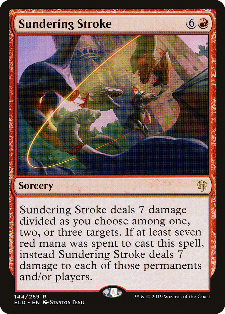Sundering Stroke (144) Foil - Throne of Eldraine