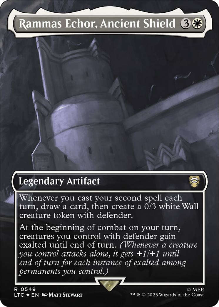 Rammas Echor, Ancient Shield (Borderless) (Surge Foil) (549) Foil - Tales of Middle-earth Commander