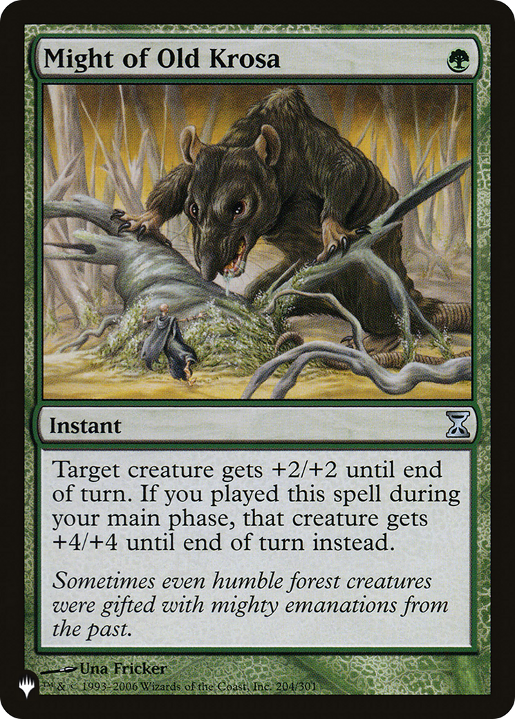 Might of Old Krosa (TSP-204) - The List