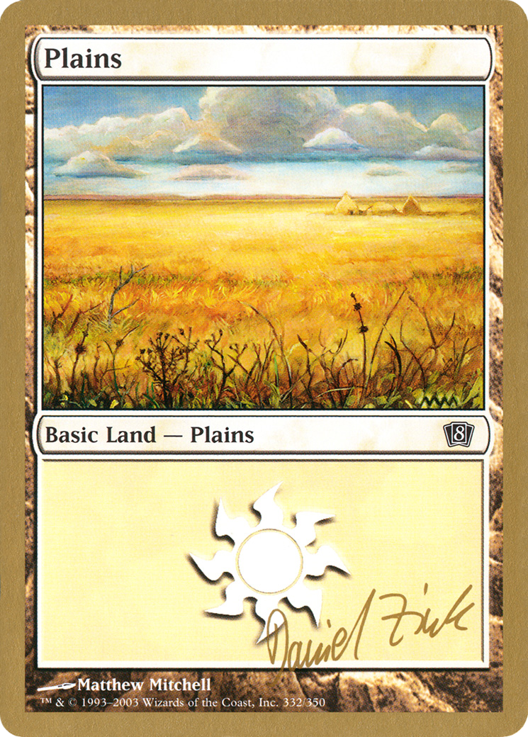 Plains (332) - 2003 Daniel Zink (8ED) - World Championship Decks 2003
