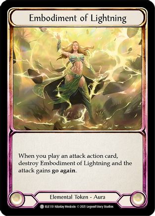 Embodiment of Lightning // Titan's Fist (ELE110) 1st Edition  - Tales of Aria