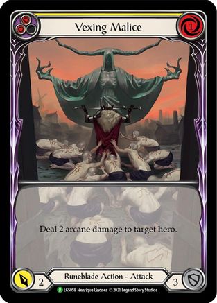 Vexing Malice (Yellow) (Extended Art) (LGS058) Rainbow Foil - FaB Promos