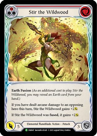 Stir the Wildwood (Alternate Art) - FAB047 Rainbow Foil (FAB047) - Flesh and Blood: Promo Cards | Silver Goblin