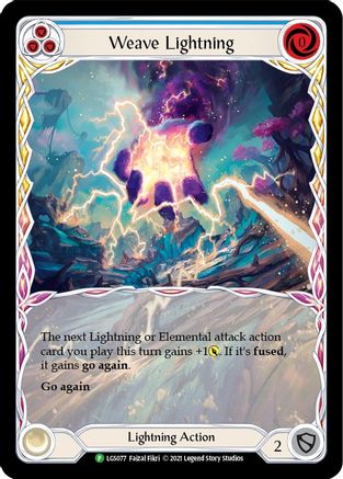 Weave Lightning (Blue) (LGS077) Rainbow Foil - FaB Promos