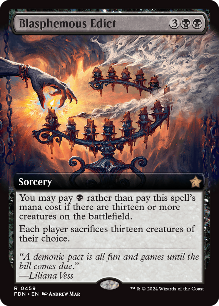 Blasphemous Edict (Extended Art) [Foundations] Foil