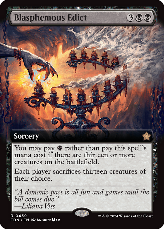 Blasphemous Edict (Extended Art) [Foundations] Foil