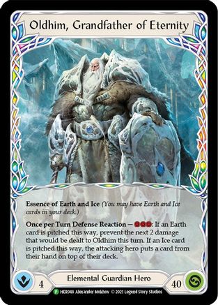 Oldhim, Grandfather of Eternity - HER048 Rainbow Foil (HER048) - Flesh and Blood: Promo Cards | Silver Goblin