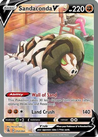 Sandaconda V (Alternate Full Art) (252) Holofoil - SWSH08 Fusion Strike
