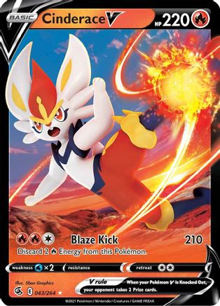 Cinderace V (43) (43) Holofoil - SWSH08 Fusion Strike