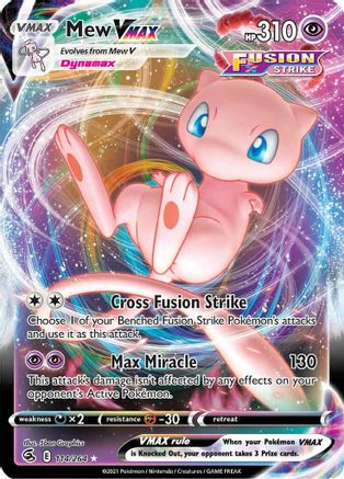 Mew VMAX (114) Holofoil - SWSH08 Fusion Strike