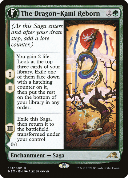 The Dragon-Kami Reborn // Dragon-Kami's Egg (181) Foil - Kamigawa: Neon Dynasty