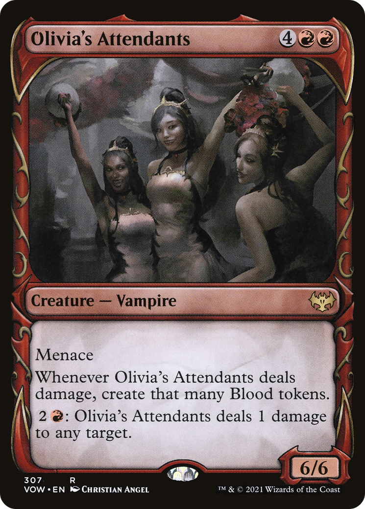 Olivia's Attendants (Showcase) (307) Foil - Innistrad: Crimson Vow