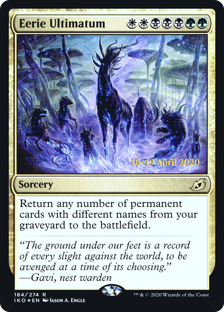 Eerie Ultimatum (184s) Foil - Ikoria: Lair of Behemoths Promos