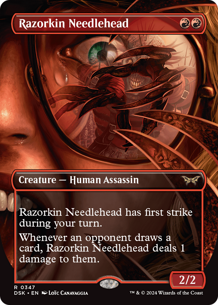 Razorkin Needlehead (Borderless) [Duskmourn: House of Horror] | Silver Goblin