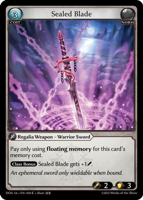 Sealed Blade (050) [Dawn of Ashes: 1st Edition] Foil