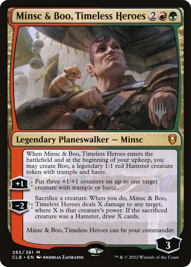 Minsc & Boo, Timeless Heroes (285p) Foil - Battle for Baldur's Gate Promos