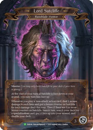 Lord Sutcliffe - FAB046 Rainbow Foil (FAB046) - Flesh and Blood: Promo Cards | Silver Goblin