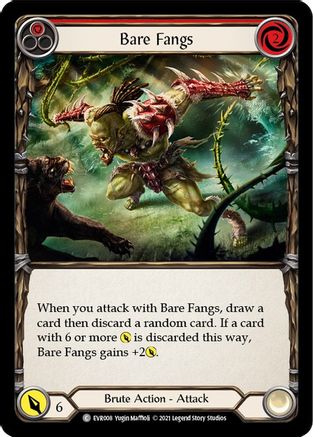 Bare Fangs (Red) (EVR008) (1st Edition) Rainbow Foil - Everfest