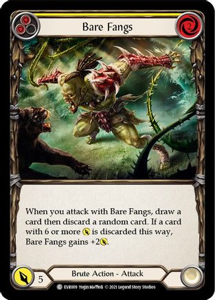 Bare Fangs (Yellow) (EVR009) (1st Edition) - Everfest
