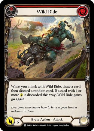 Wild Ride (Red) (EVR011) (1st Edition) Rainbow Foil - Everfest