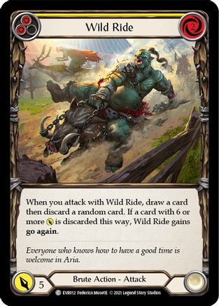 Wild Ride (Yellow) (EVR012) (1st Edition) Rainbow Foil - Everfest