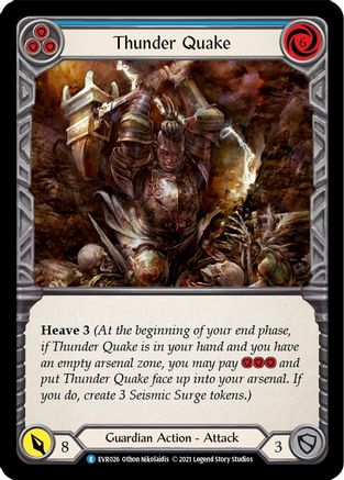 Thunder Quake (Blue) (EVR026) (1st Edition) Rainbow Foil - Everfest