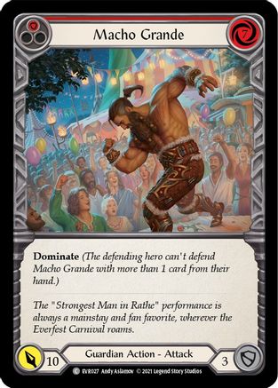 Macho Grande (Red) (EVR027) (1st Edition) Rainbow Foil - Everfest