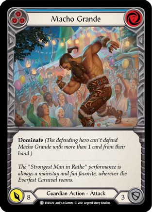 Macho Grande (Blue) (EVR029) 1st Edition Rainbow Foil - Everfest