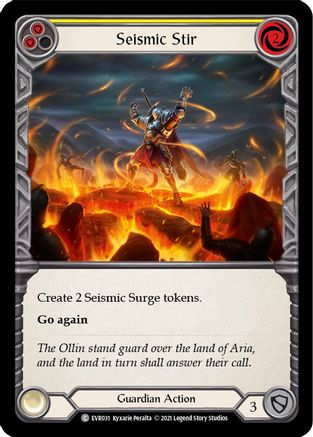 Seismic Stir (Yellow) (EVR031) (1st Edition) Rainbow Foil - Everfest