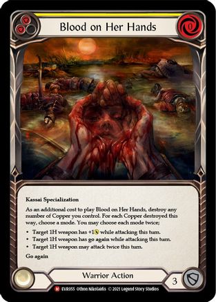 Blood on Her Hands (EVR055) 1st Edition Rainbow Foil - Everfest