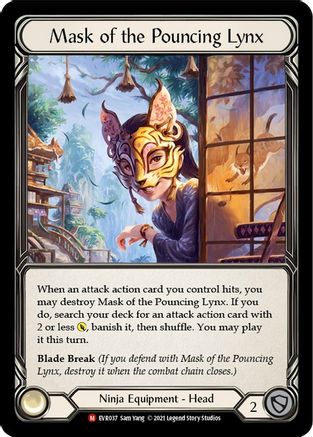 Mask of the Pouncing Lynx (EVR037) (1st Edition) Cold Foil - Everfest