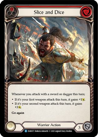Slice and Dice (Red) (EVR057) (1st Edition) Rainbow Foil - Everfest