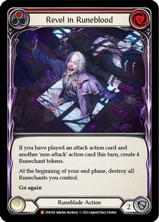 Revel in Runeblood (EVR106) 1st Edition Rainbow Foil - Everfest