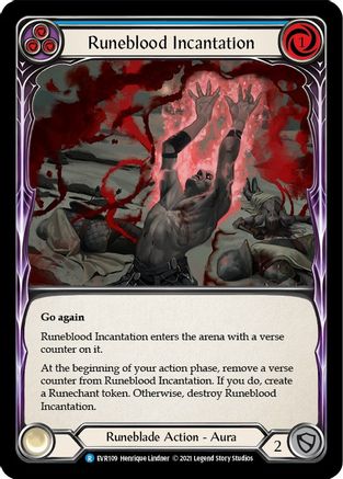Runeblood Incantation (Blue) (EVR109) (1st Edition) - Everfest